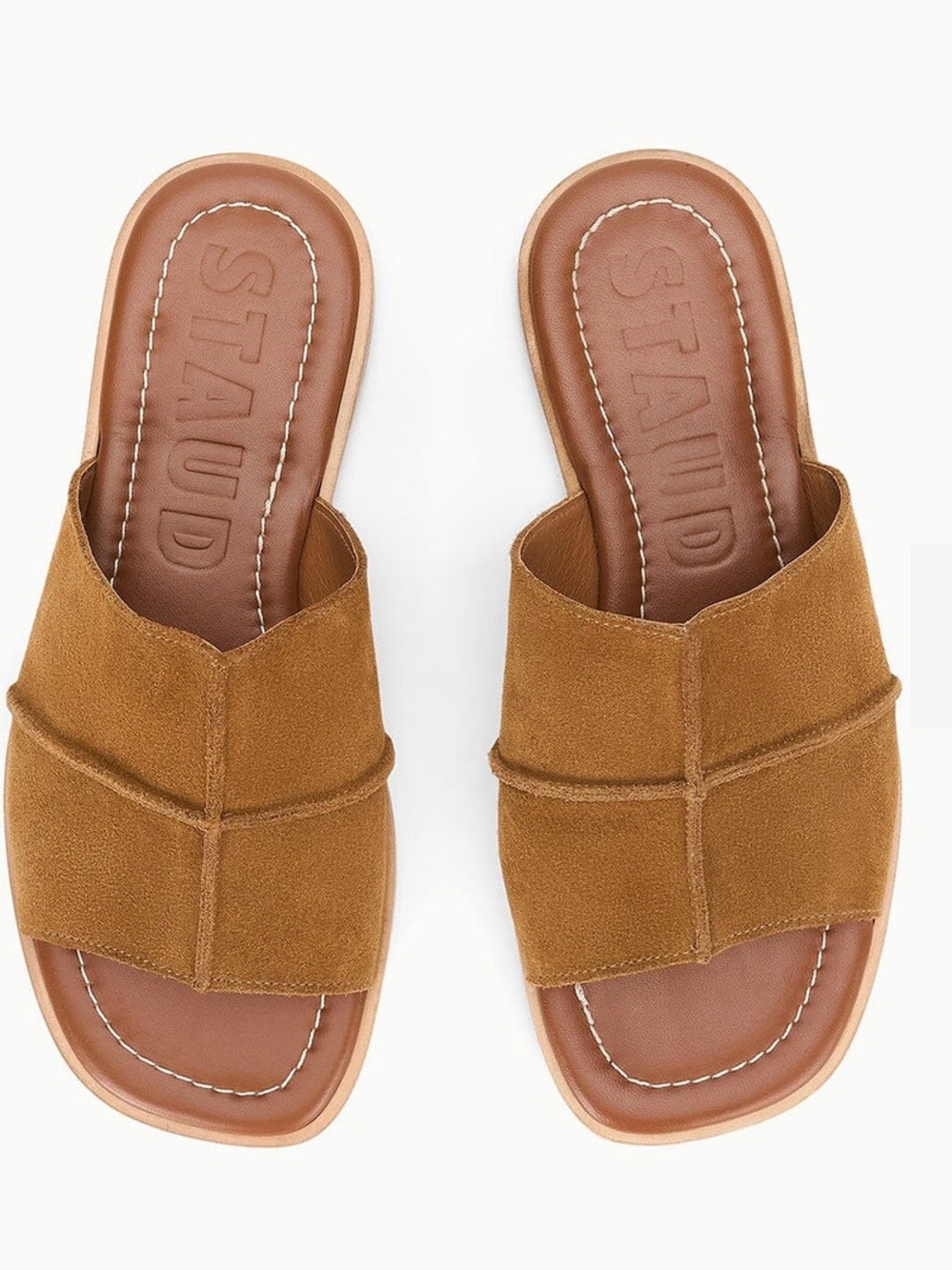 STAUD Daniella Suede Slide Sandals